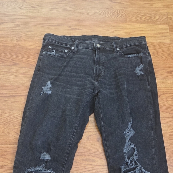 Abercrombie & Fitch Jeans Men's 36x32 Black Felix Super Slim Stretch Denim Pants - Picture 2 of 15